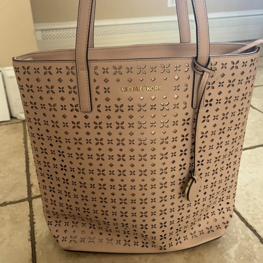 Michael Kors Blush Perforated Tote